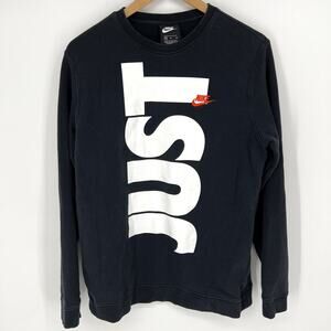 NIKE Black With Large Graphic Double Sided JUST DO IT Logo Size M